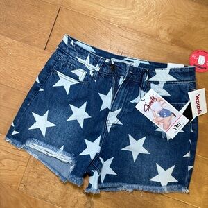 YMI Blue Jean Shorts with Star Pattern
